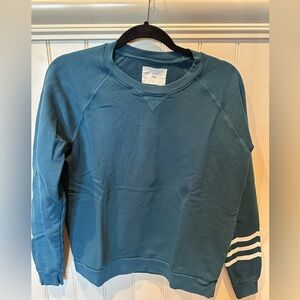 SOL ANGELES Ladies Women’s Size Medium Teal with White Stripes Sweatshirt